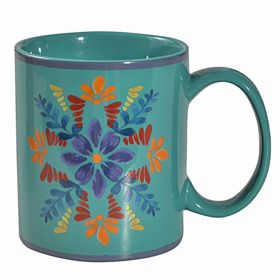 Home Goods * | Cheap Hiend Accents Bonita Mugs, 4 Pc Turquoise