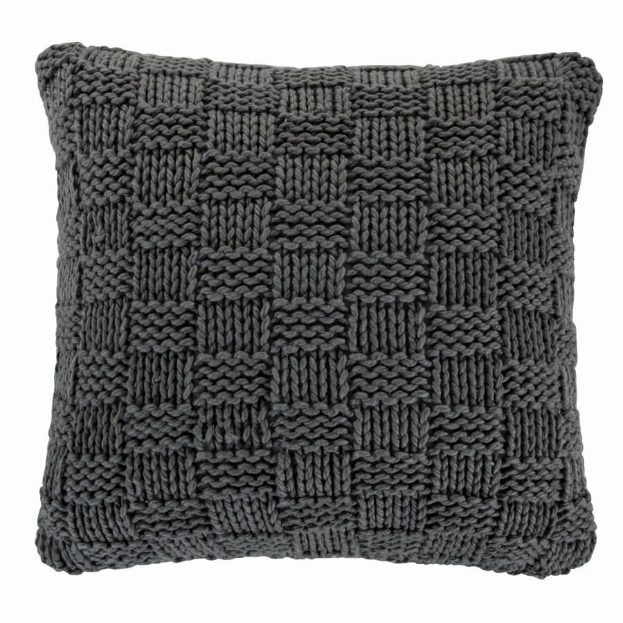 Home Goods * | Promo Hiend Accents Chess Knit Euro Pillow, 27 X27