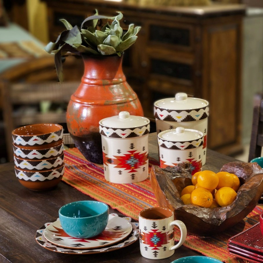 Home Goods * | Promo Paseo Road By Hiend Accents Del Sol Aztec Ceramic Dinnerware Set, 16Pc