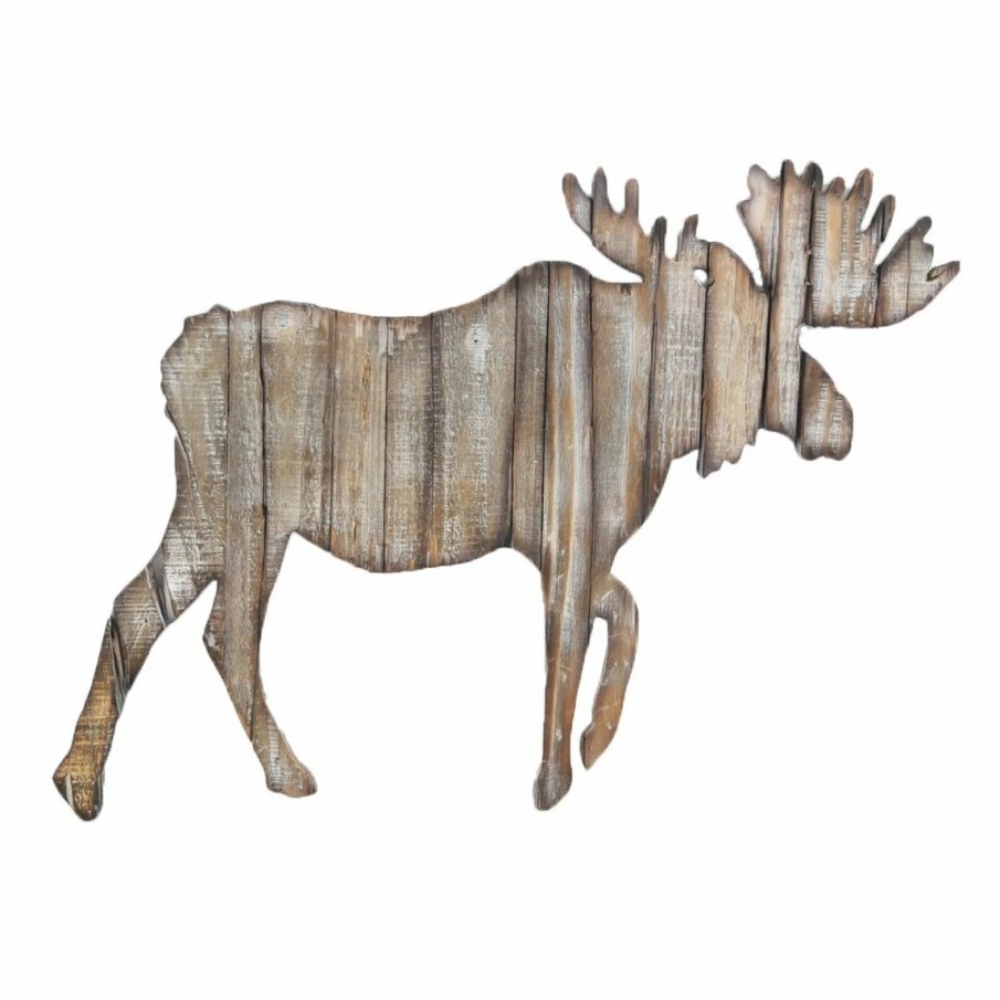 Home Goods * | Coupon Hiend Accents Moose Cut Out Wall Hanging