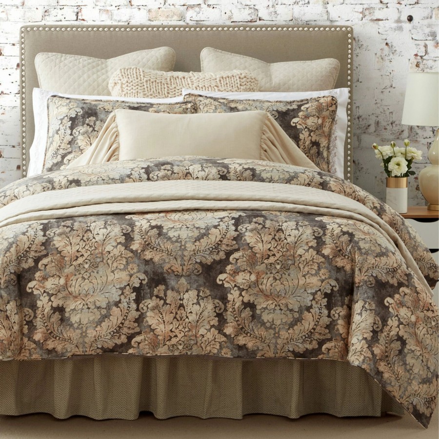 Bedding * | Cheapest Hiend Accents Victoria Ruffled Euro Sham, 27 X27