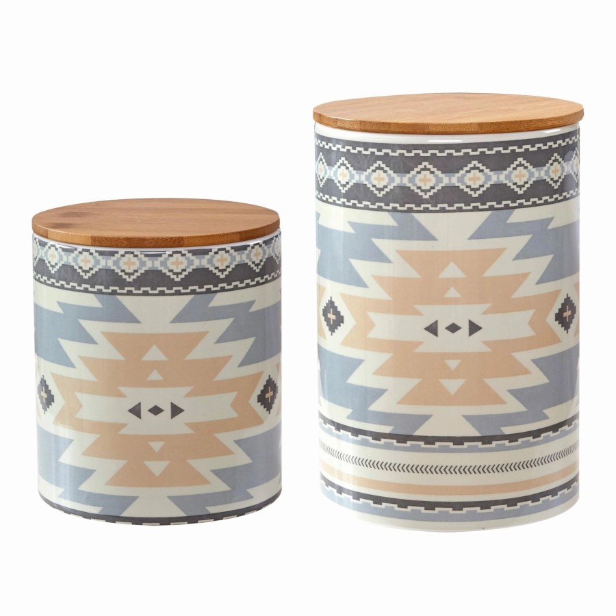 Home Goods * | Brand New Hiend Accents 2 Pc Desert Sage Canister Set