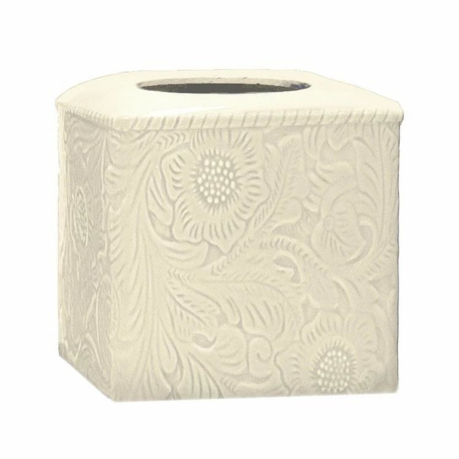 Bedding * | Top 10 Hiend Accents Savannah Ceramic Tissue Box Cover, 1Pc