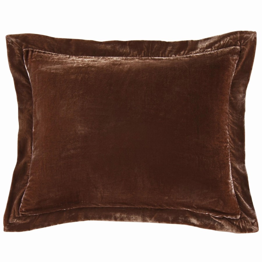 Home Goods * | Coupon Hiend Accents Stella Faux Silk Velvet Flanged Dutch Euro Pillow, 27 X39