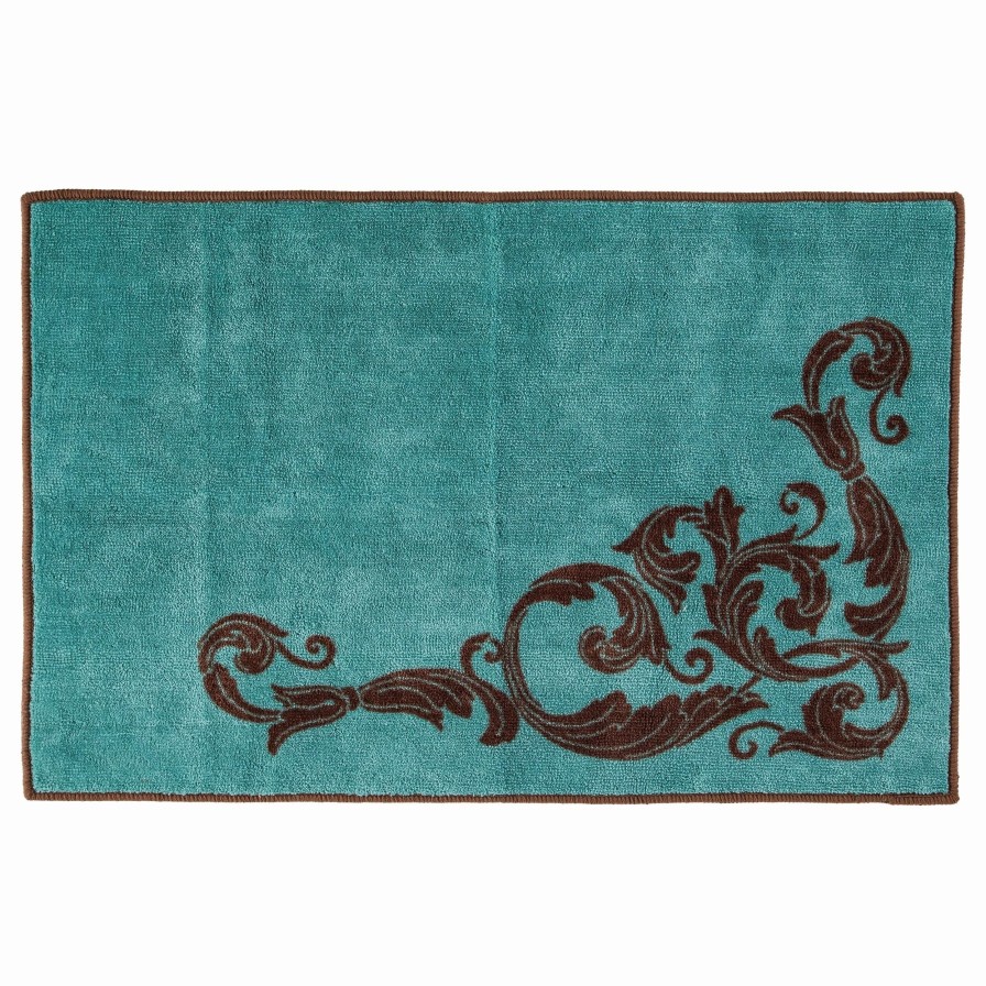 Bedding * | Brand New Hiend Accents Wyatt Rug, 24 36 Turquoise