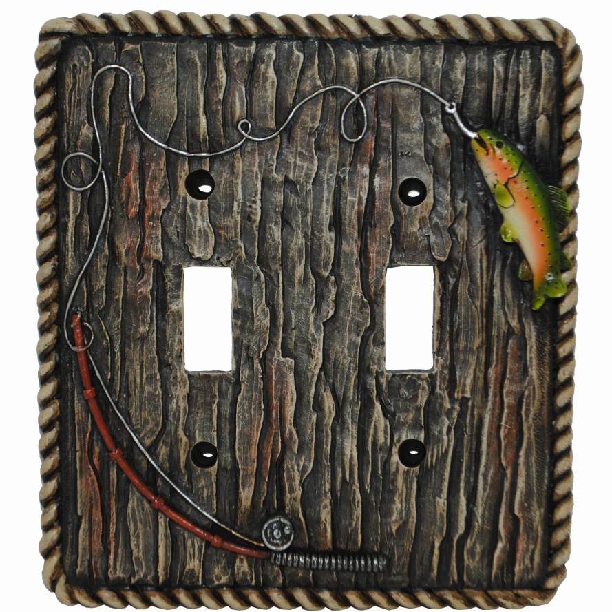 Lighting & Ceiling Fans * | Best Deal Hiend Accents Rainbow Trout Wall Plate