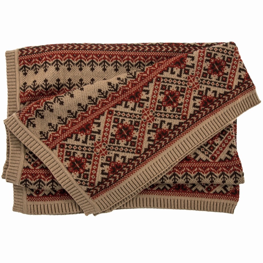 Bedding * | Buy Hiend Accents Lodge Fair Isle Knit Throw, 50 60