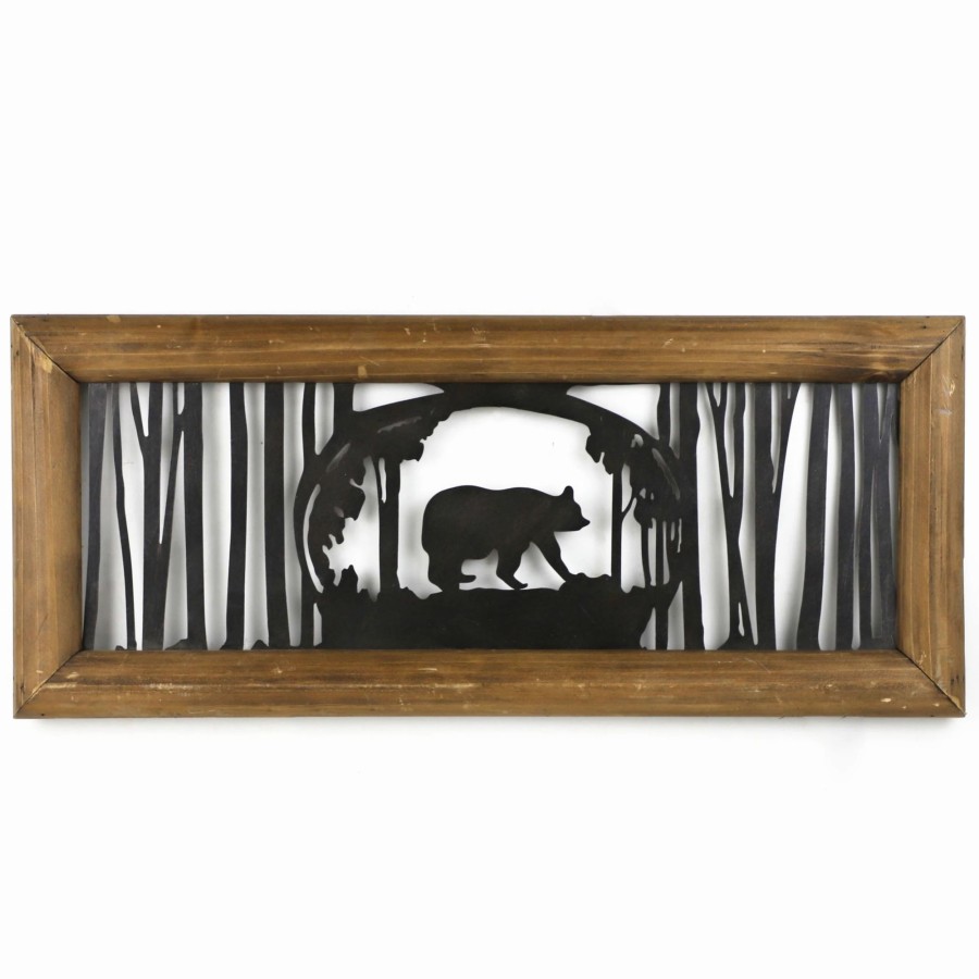 Home Goods * | Best Sale Hiend Accents Bear In The Tree Wall Decor