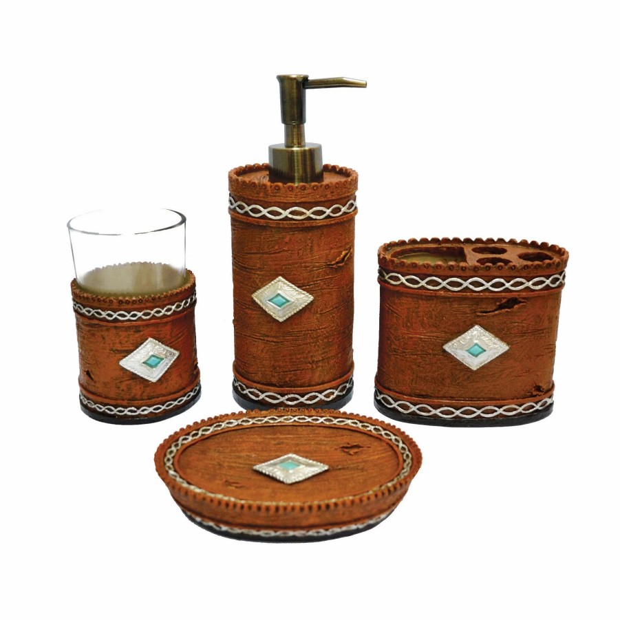 Bedding * | Wholesale Hiend Accents 4-Piece Southwestern Bathroom Set