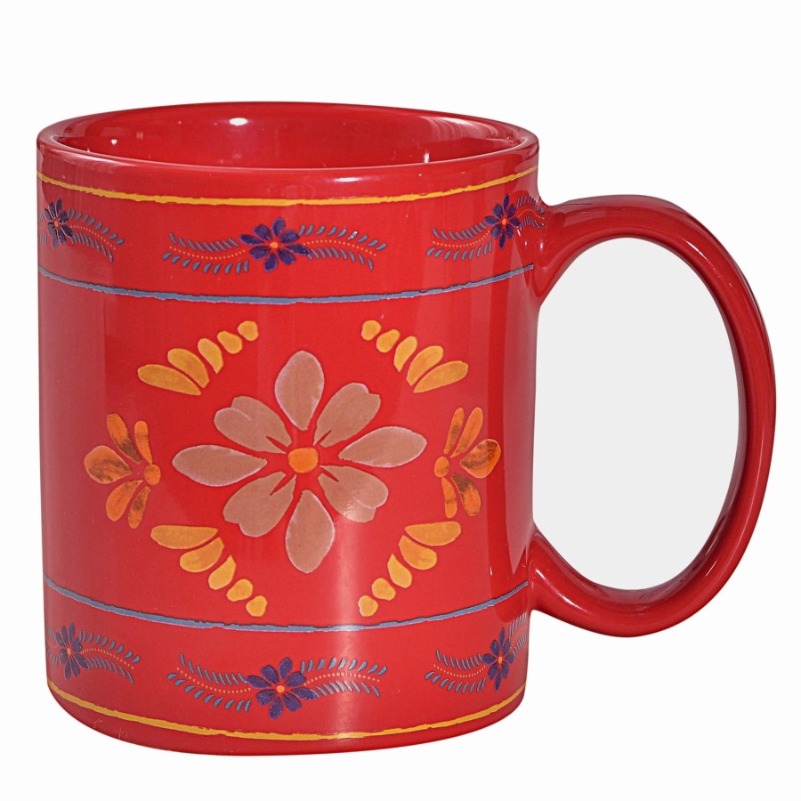 Home Goods * | Brand New Hiend Accents Bonita Mugs, 4 Pc Red