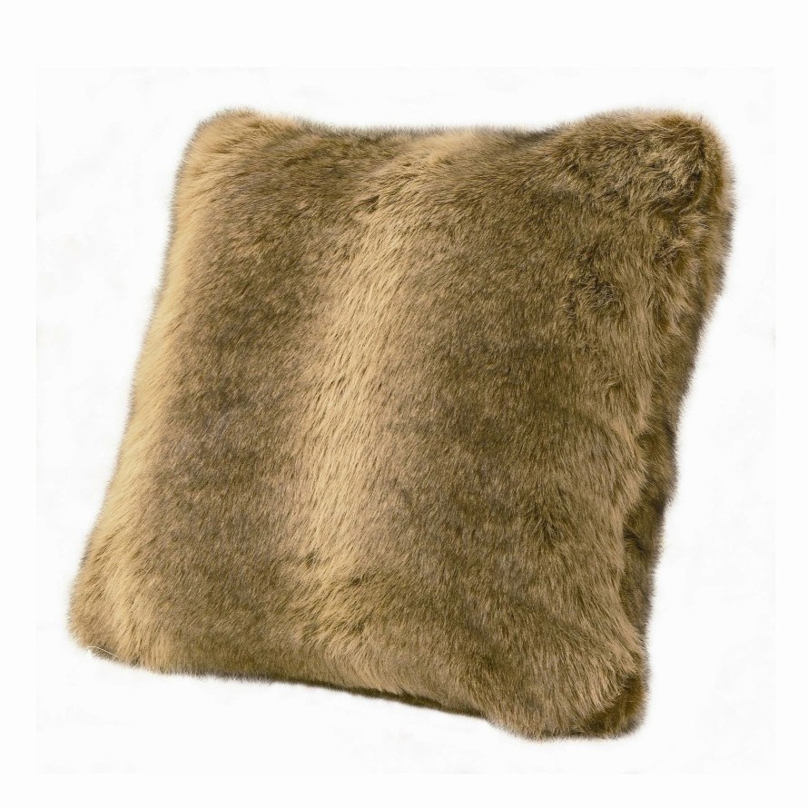 Home Goods * | Top 10 Hiend Accents Oversized Wolf Faux Fur Throw Pillow, 22 X22