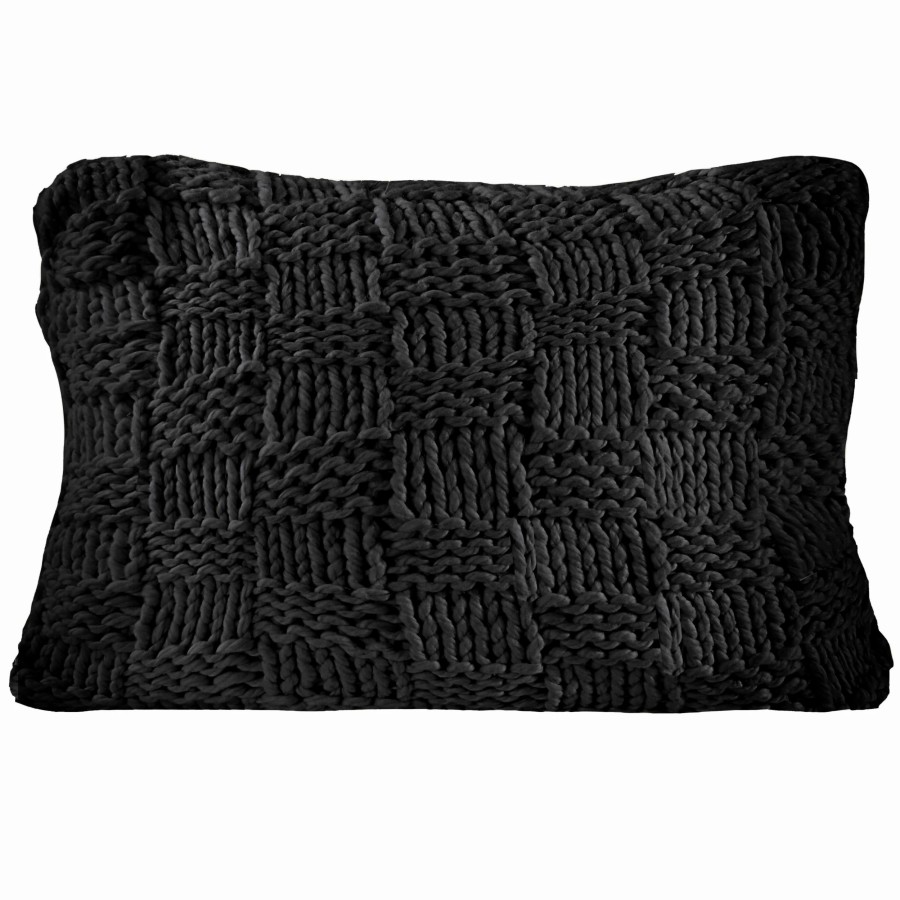 Home Goods * | Buy Hiend Accents Chess Knit Dutch Euro Pillow, 28 X38