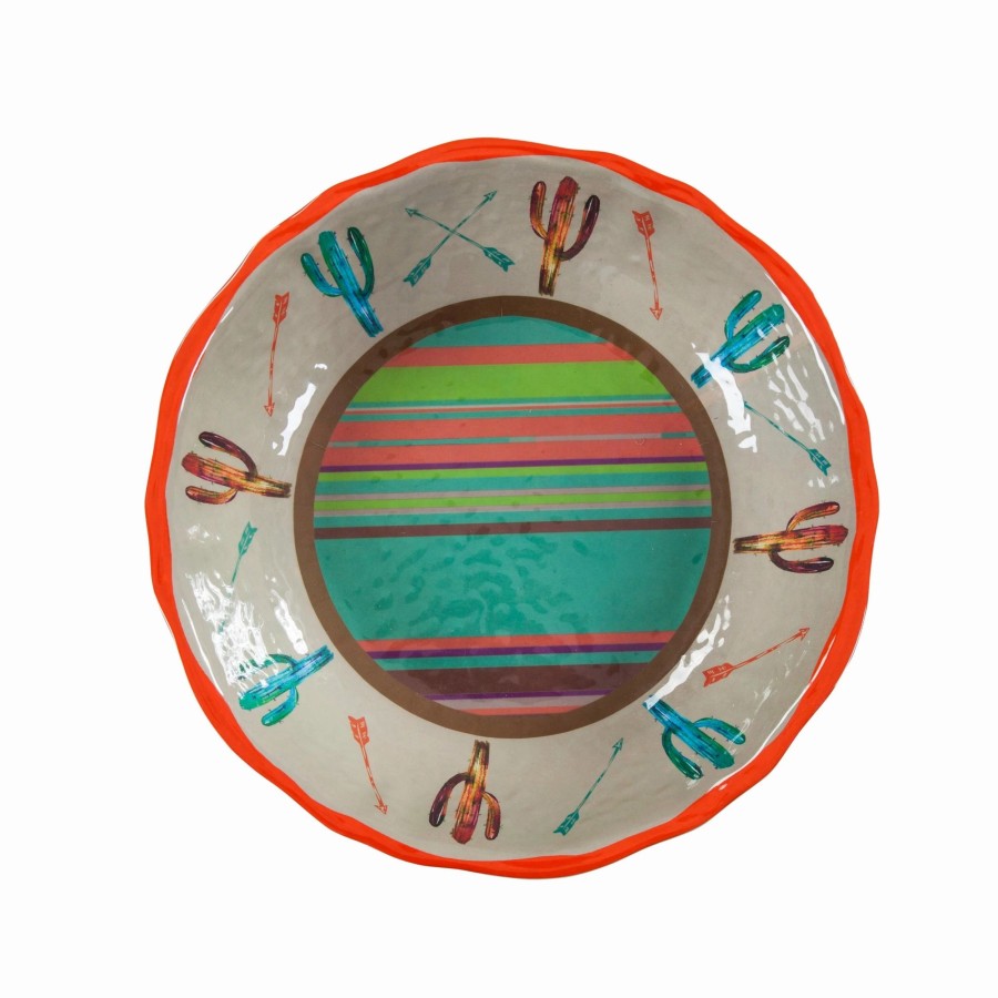 Home Goods * | Budget Hiend Accents Cactus Design Melamine Serving Bowl, 1 Pc