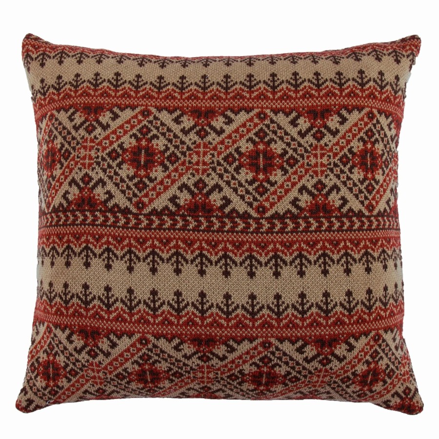 Bedding * | Hot Sale Hiend Accents Lodge Fair Isle Knit Euro, 26 26