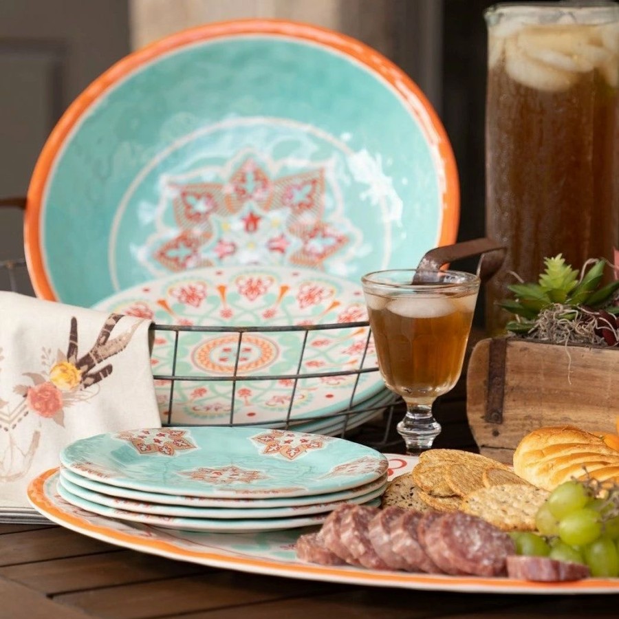 Home Goods * | Best Sale Hiend Accents Western Melamine 10 Piece Set