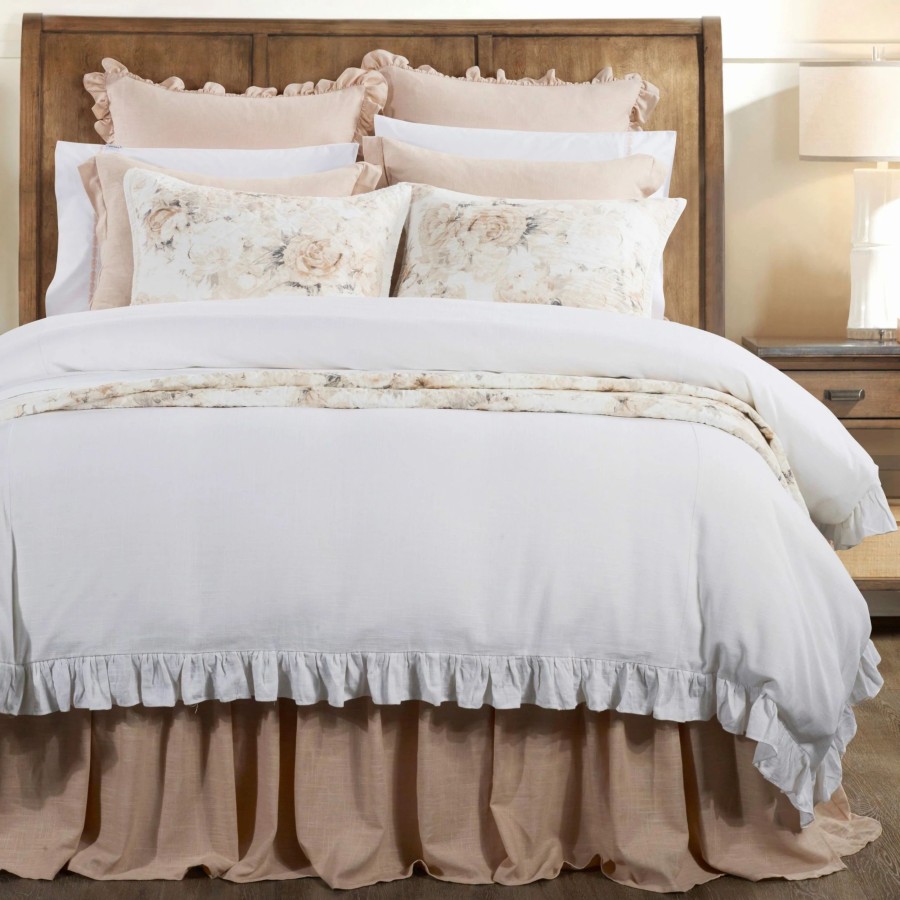 Bedding * | Best Reviews Of Hiend Accents Lily Washed Linen Duvet Cover, 1Pc