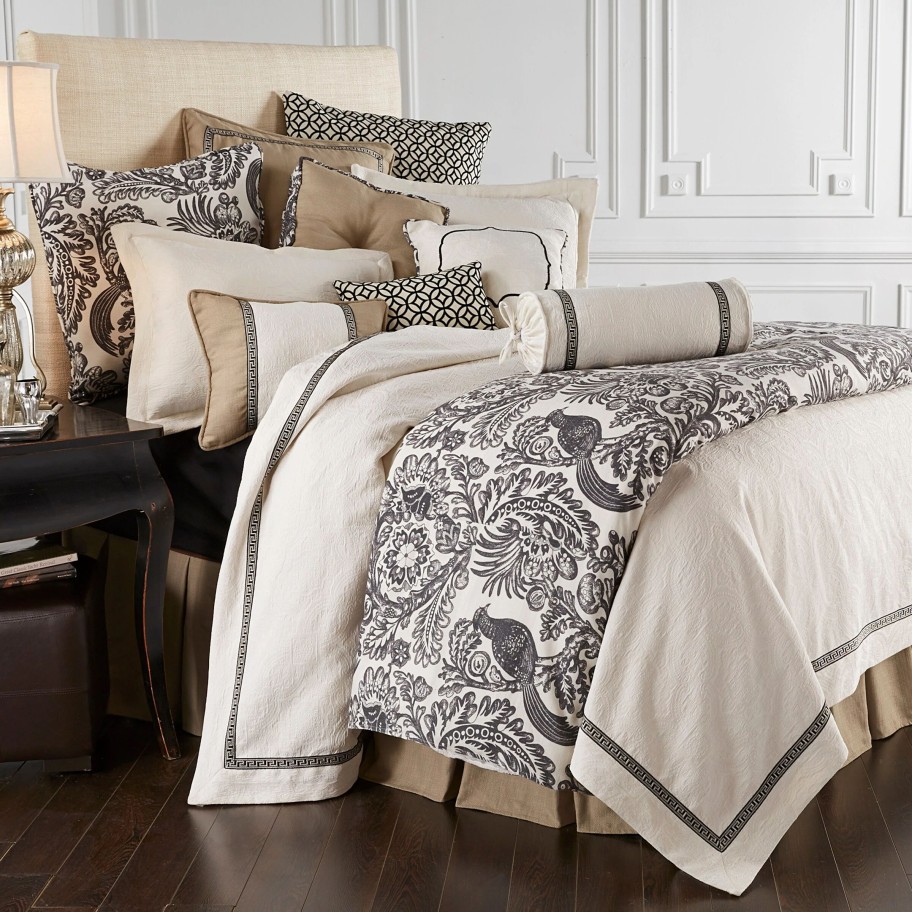 Bedding * | Cheapest Hiend Accents Augusta Cut Velvet Euro Sham, 27 X27