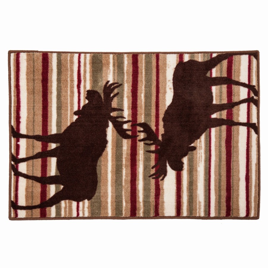 Bedding * | Best Reviews Of Hiend Accents Moose Stripe Rug, 24 36