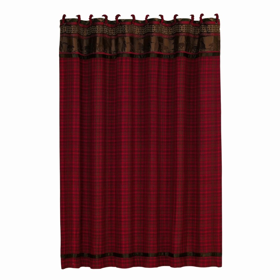 Bedding * | Discount Hiend Accents Cascade Lodge Shower Curtain 72 X 72