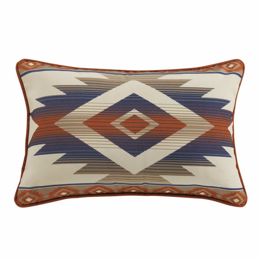 Garden & Patio * | Best Pirce Hiend Accents Blue Aztec Outdoor Pillow, 16 24