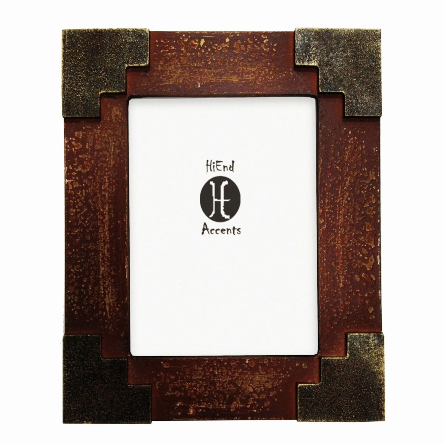 Home Goods * | Buy Hiend Accents Hiend Santa Fe Corner Frame (Ea), 6 8 Red