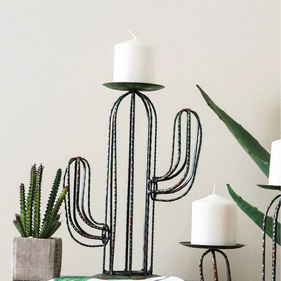 Home Goods * | Budget Hiend Accents Cactus Single Candle Holder